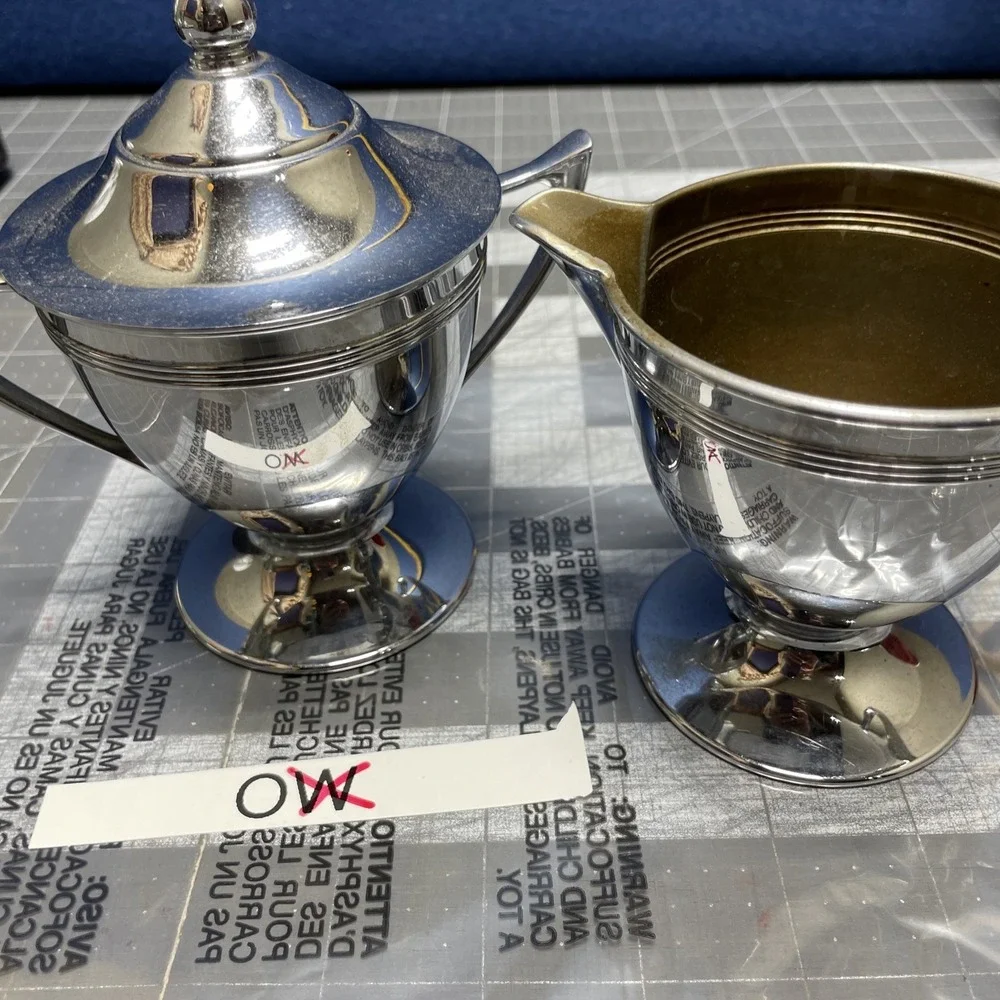 Royal Rochester Silver Creamer And Sugar With Lid